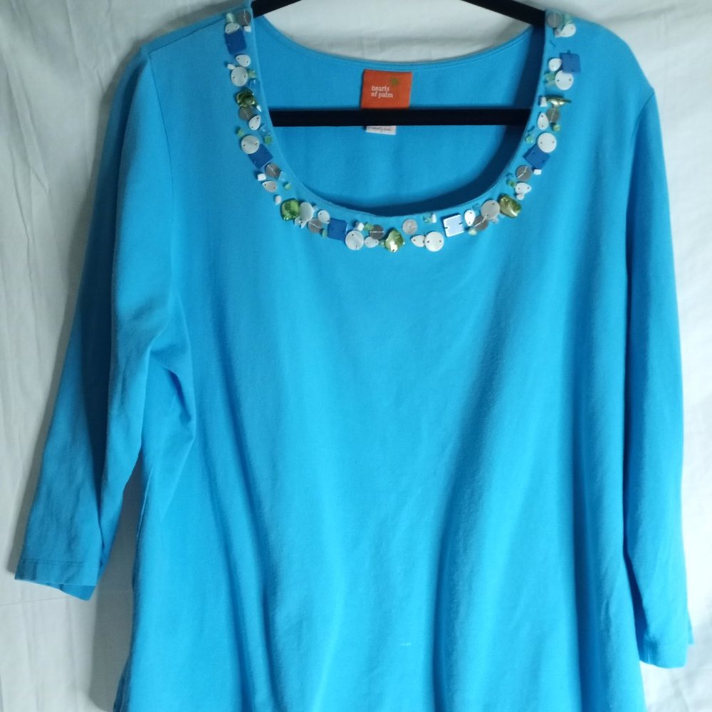 Womens XL Heart of Palm Waves Shirt